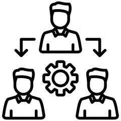 Organization Structure Icon Business Hierarchy Symbol