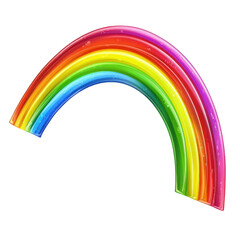 Vibrant Rainbow Arch with Bright Colors and Smooth Curves