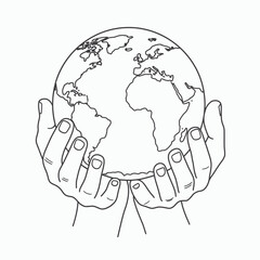 Celebrate Earth Day with a fun coloring page showing a happy Earth character surrounded by natural elements. Perfect for kids and eco-friendly art activities .