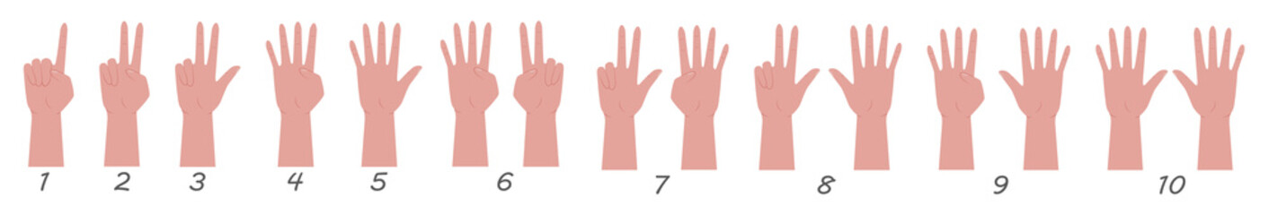 Silhouette hand illustration with black palm showing different gestures like thumb up pointer love sign flat vector icon collection communication cartoon concept white background


