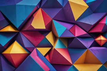 Fototapeta premium Futuristic Design with Vibrant Geometric Pattern Backdrop