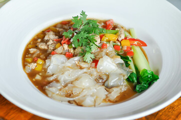 noodles , pork noodles or stir fried noodles