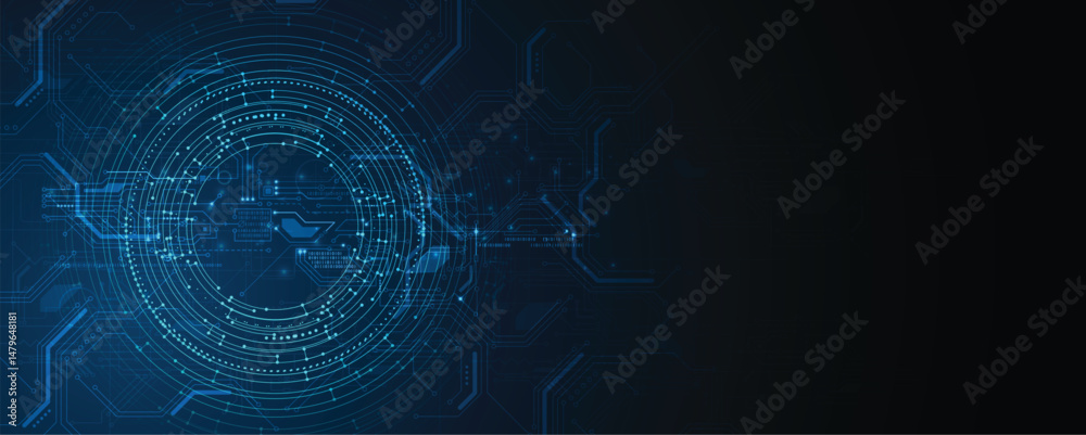 Aufkleber futuristic abstract circuit technology concept background