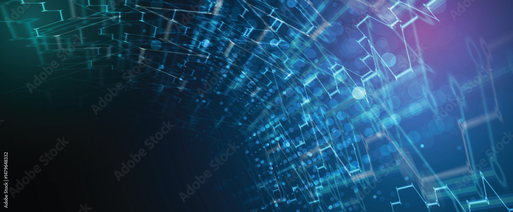 Poster futuristic abstract circuit technology concept background