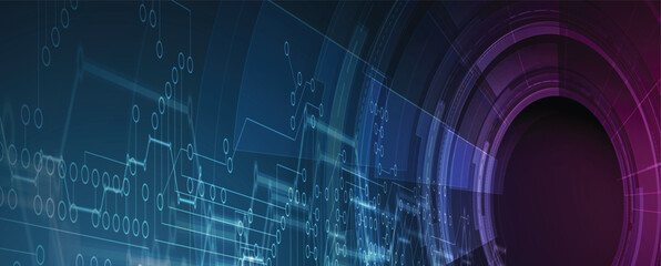 Obraz premium Futuristic abstract circuit technology concept background