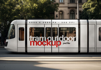 City Tram Mockup