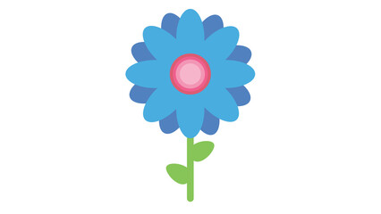 Vibrant blue flower bright petals happy spring bloom design element