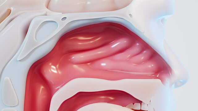 3D animation of rhinitis patients