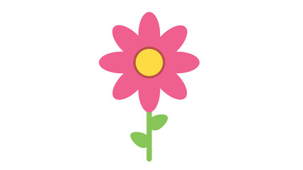 Delightful pink flower blooming bright cheerful spring blossom nature beauty