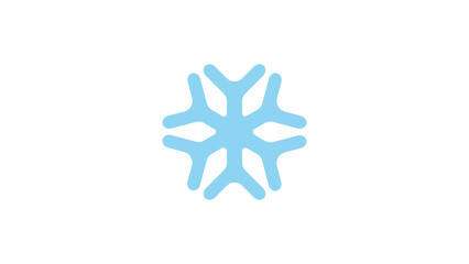 Elegant light blue snowflake winter design perfect for holidays and seasonal projects