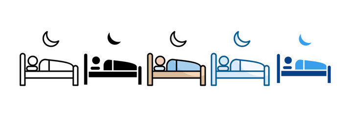 Sleep Icon Set Multiple Style Collection