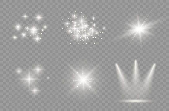 Lens flare with golden spark and camera glow effect magic radial light sparkle aura flash speed heat ray rainbow white sky black background vector power line illustration

