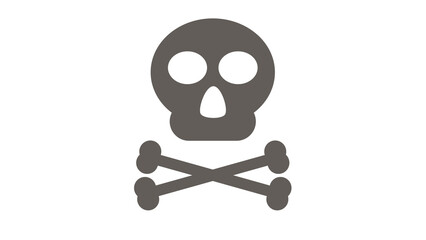 Spooky skull and crossbones dark graphic design element mysterious symbol