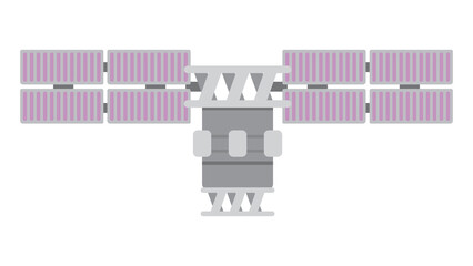 Futuristic satellite design soaring through space exploring the cosmos a technological marvel