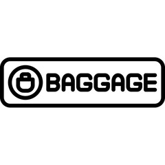 Baggage Icon Luggage and Travel Symbol
