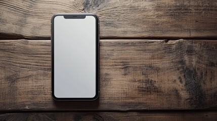 Smartphone mockup with a blank white screen, ideal for an infographic.