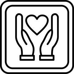 Care Sign Icon Healthcare and Support Symbol