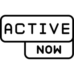 Active Now Icon Online Status Notification Symbol