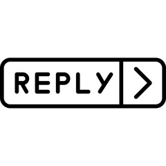 Reply Button Icon Message Response Symbol