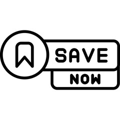 Save Now Icon Immediate Data Storage CTA