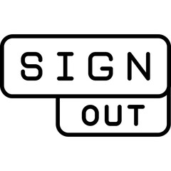 Sign Out Icon Secure Logout Interface Symbol