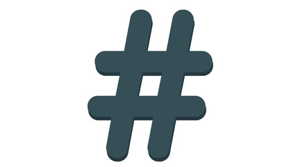 Hashtag symbol design modern style digital art perfect for social media