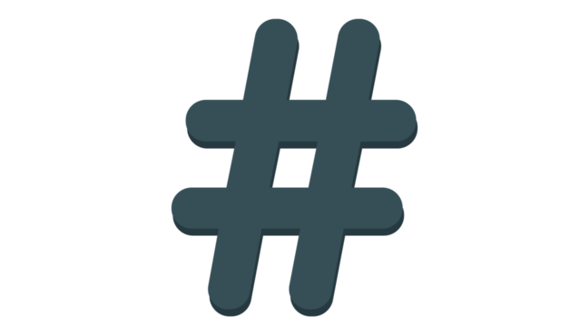 Hashtag symbol design modern style digital art perfect for social media