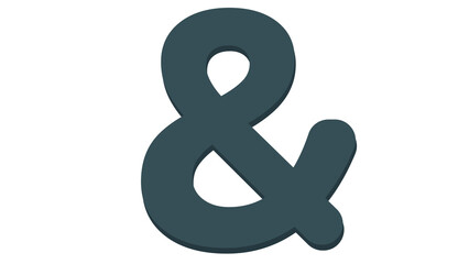 Ampersand symbol dark teal elegant design perfect for branding projects