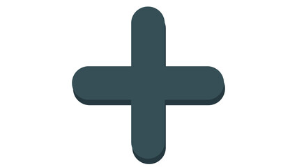 Stylish dark teal plus sign symbol modern design element perfect for web apps or interfaces