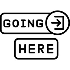 Going Here Icon Urgent Action Required Symbol