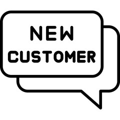 New Customer Icon Fresh Client Acquisition Symbol