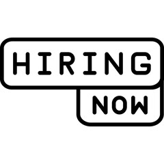 Hiring Now Icon Job Opening and Recruitment Symbol