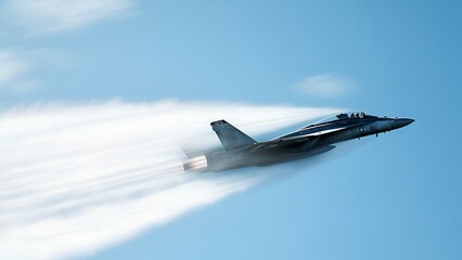 High-Speed Fighter Jets Breaking the Sound Barrier in Blue Sky