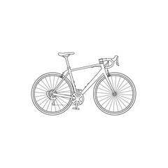 Fototapeta premium bicycle isolated on white background