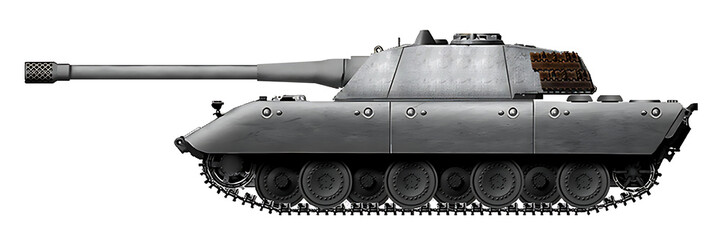 E-100 Ausf.C (Alternative super-heavy tank based on the hull of the E-100 tank and the turret of the E-90 tank, with a 15cm gun) © Tikros