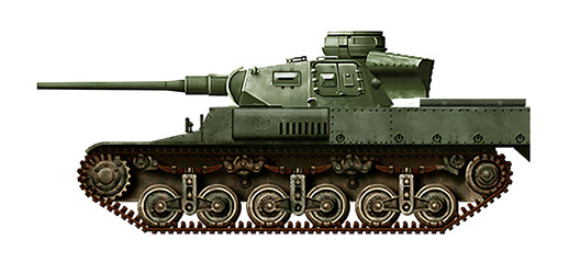 Lorraine-III (Alternative medium tank Panzer III based on the chassis of the Lorraine-37 tank and with a 5cm gun) © Tikros