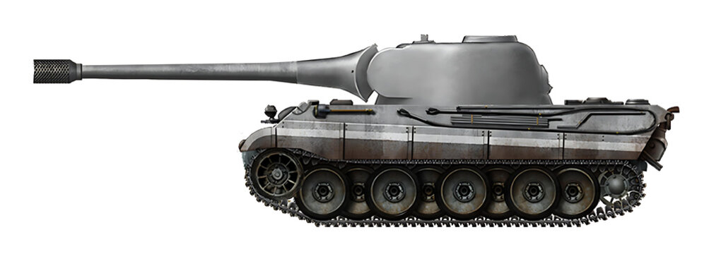 Karakal I Ausf.A (An alternative heavy tank based on the chassis of the Tiger I tank, the hull of the Tiger II and the turret, with a 12.8cm gun, from the Lowe tank)