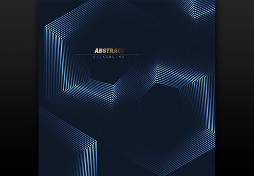 Abstract Futuristic Geometric Lines Glowing Pattern Background