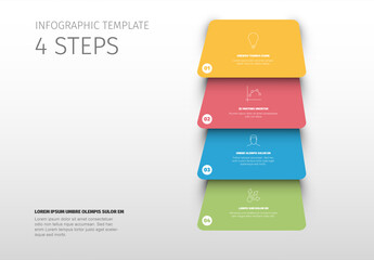 Four Steps Infographic Template with Vertical Flow Design