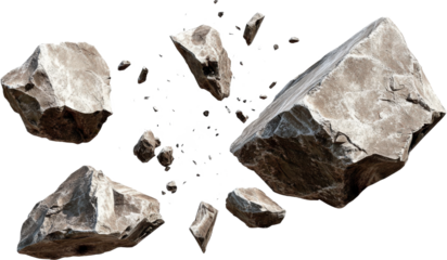 Shattered Stone Pieces