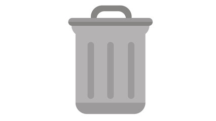 Simple grey trash can icon perfect for websites apps and more design projects  Clean design minimalist style