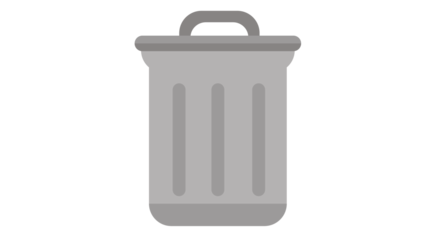 Simple grey trash can icon perfect for websites apps and more design projects  Clean design minimalist style