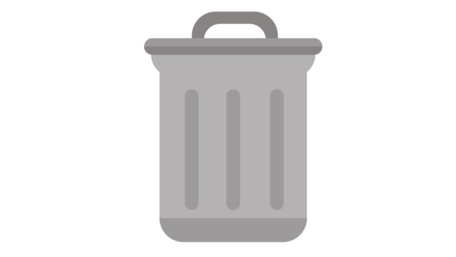Simple grey trash can icon perfect for websites apps and more design projects  Clean design minimalist style