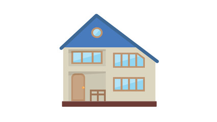 Charming two story house idyllic home sweet home design illustration