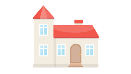 Charming red roof house idyllic home sweet home dream house design