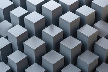 Obraz premium Gray Cube 3D Background for Professional Business Design Use