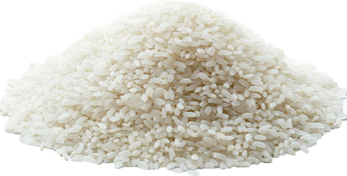 Pile of White Rice Grains