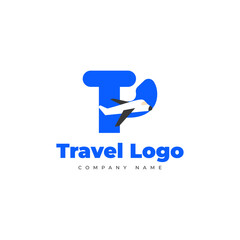 Creative T P Travel Icon for Agencies