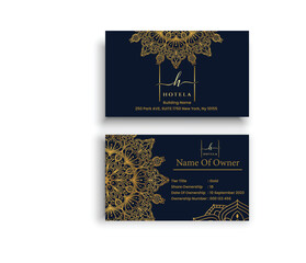 Decorative premium black and gold business card
