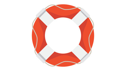 Vibrant red life preserver nautical rescue hope safety symbol